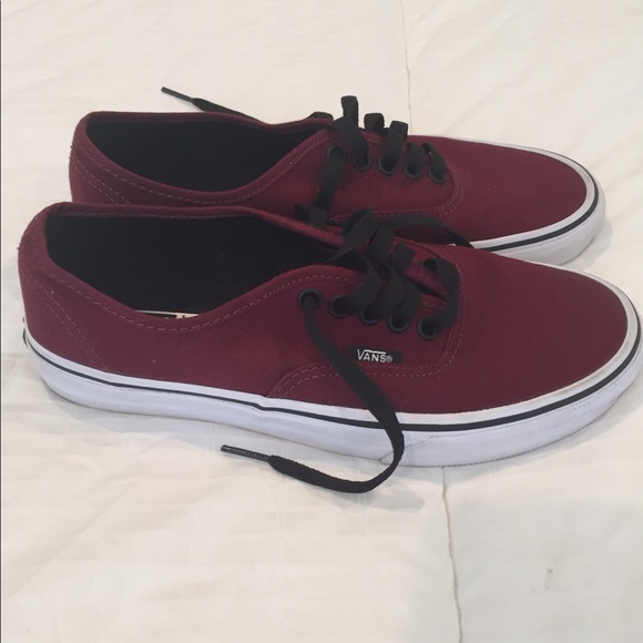 burgundy color vans